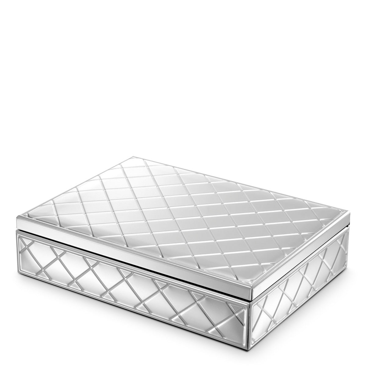 Silver Mirror Glass Box Cordo | Cabothousefurniture.com