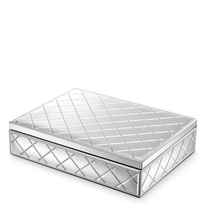 Silver Mirror Glass Box Cordo | Cabothousefurniture.com