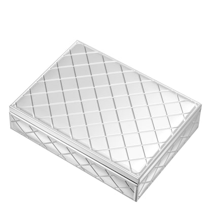 Silver Mirror Glass Box Cordo | Cabothousefurniture.com