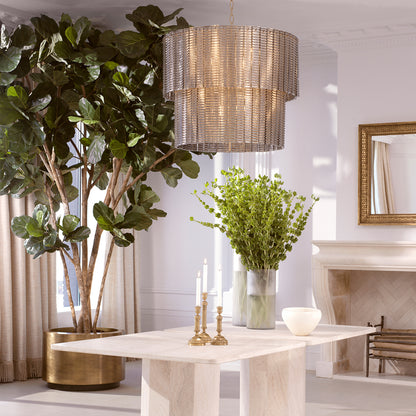 Vintage Brass Round Planter Jasper