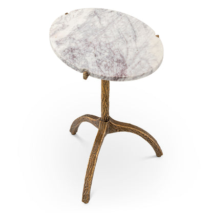 White Marble Side Table Cortina | Cabothousefurniture.com