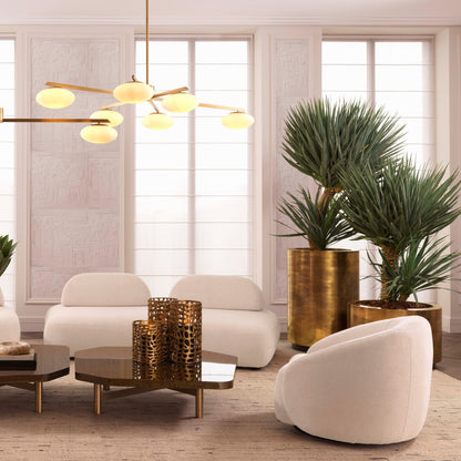 Vintage Brass Round Planter Jasper