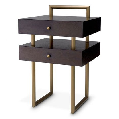 Brown Oak Side Table Bedini | Cabothousefurniture.com