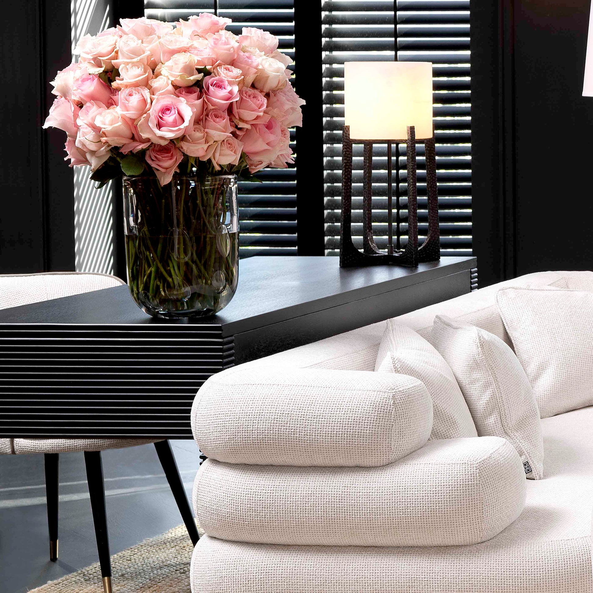 Framed Alabaster Table Lamp Fraser | Cabothousefurniture.com