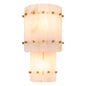 Double Alabaster Wall Lamp Blason