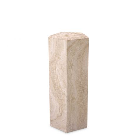 Hexagonal Travertine Column Cuneo | Cabothousefurniture.com