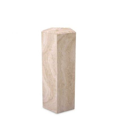 Hexagonal Travertine Column Cuneo | Cabothousefurniture.com