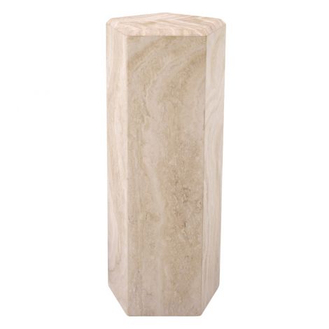 Hexagonal Travertine Column Cuneo | Cabothousefurniture.com