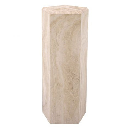 Hexagonal Travertine Column Cuneo | Cabothousefurniture.com