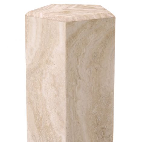 Hexagonal Travertine Column Cuneo | Cabothousefurniture.com