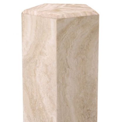 Hexagonal Travertine Column Cuneo | Cabothousefurniture.com