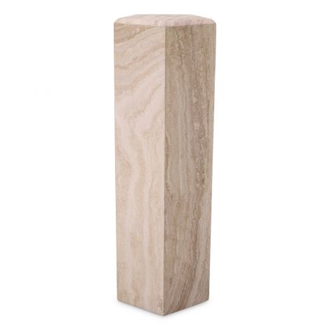 Hexagonal Travertine Column Cuneo | Cabothousefurniture.com