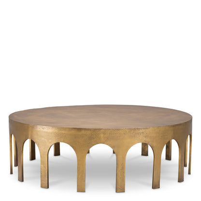 Vintage Brass Coffee Table Gardini | Cabothousefurniture.com