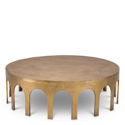 Vintage Brass Coffee Table Gardini | Cabothousefurniture.com