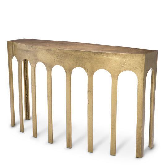 Vintage Brass Console Table Gardini | Cabothousefurniture.com