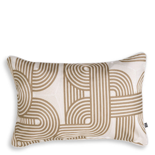 Beige Modern Lumbar Pillow Abaças | Cabothousefurniture.com