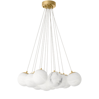 Clustered Alabaster Chandelier Sphinx