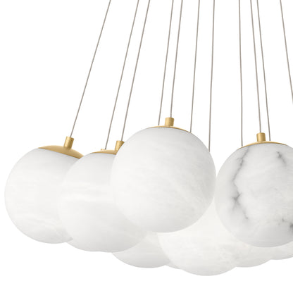 Clustered Alabaster Chandelier Sphinx