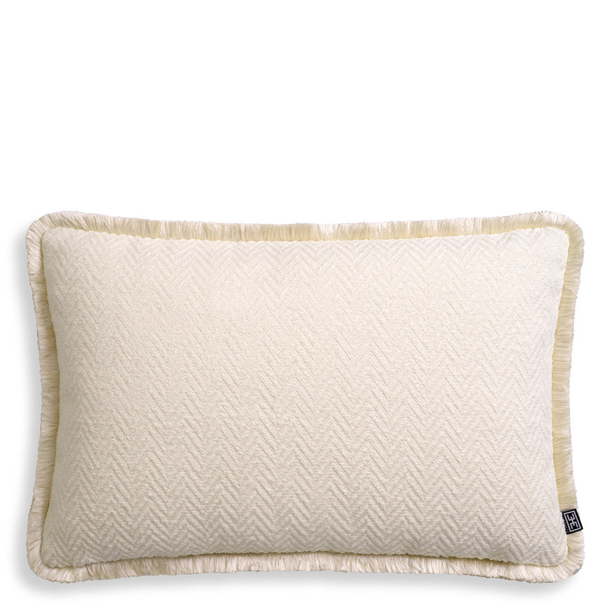 Herringbone Pattern Fringed Pillow Kauai | Cabothousefurniture.com
