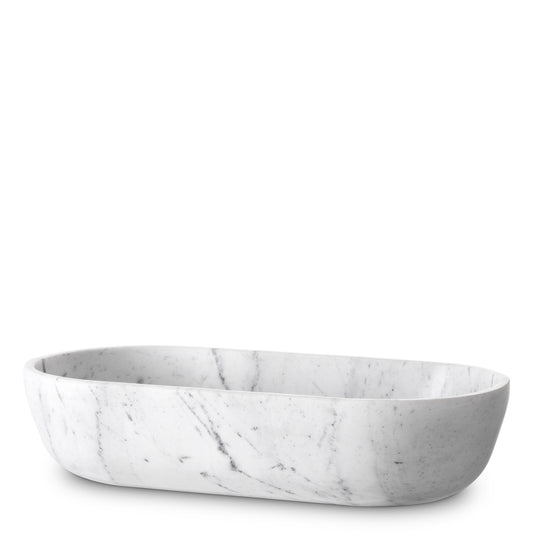 White Marble Bowl Terrebonne | Cabothousefurniture.com
