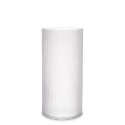 White Frosted Glass Vase S Haight | Cabothousefurniture.com
