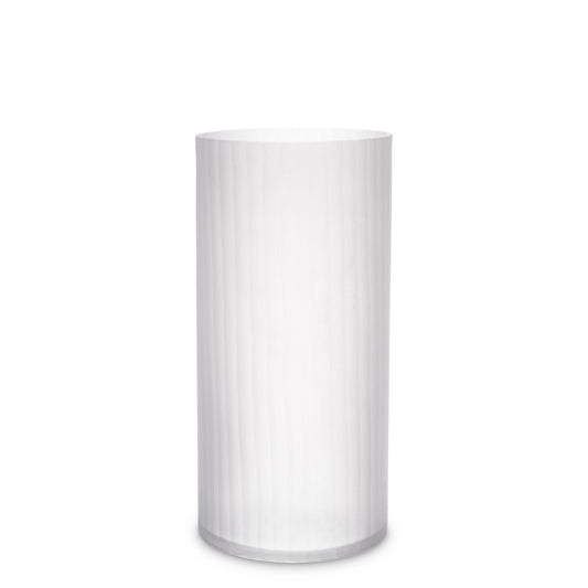 White Frosted Glass Vase S Haight | Cabothousefurniture.com