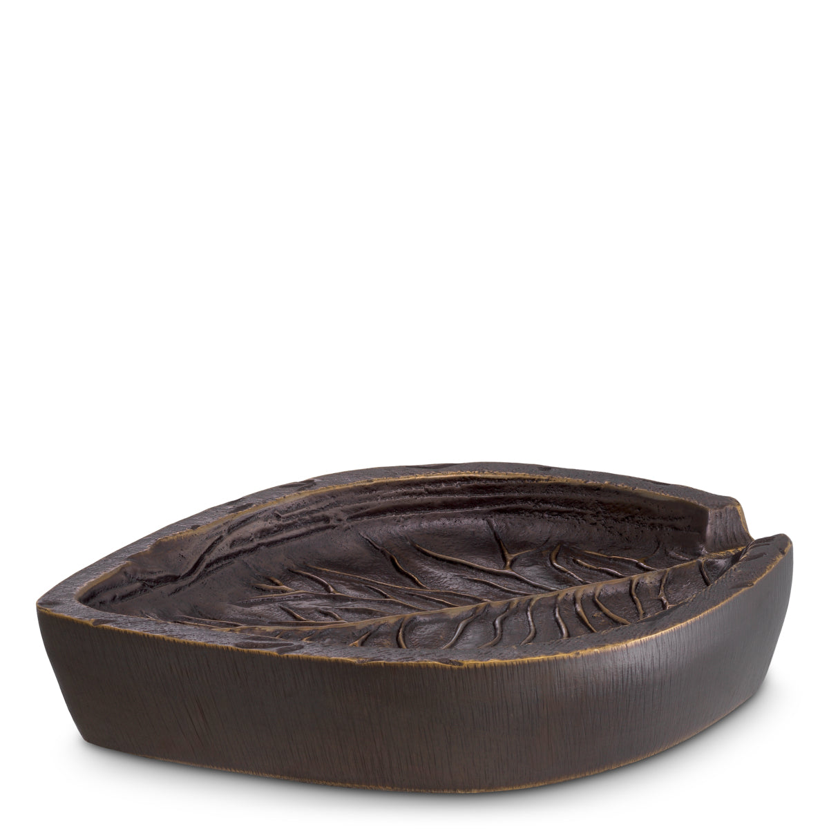Leaf-Patterned Metal Bowl Rosselli | Cabothousefurniture.com