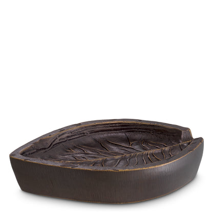 Leaf-Patterned Metal Bowl Rosselli | Cabothousefurniture.com