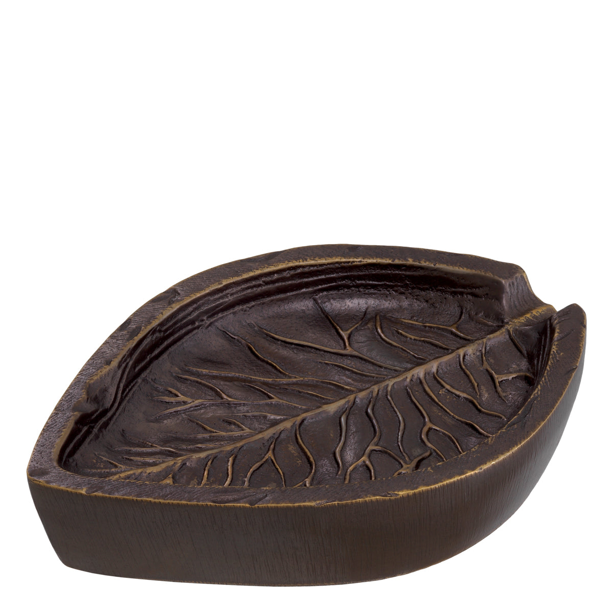 Leaf-Patterned Metal Bowl Rosselli | Cabothousefurniture.com