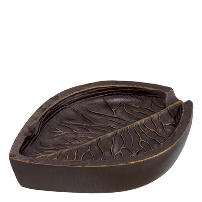 Leaf-Patterned Metal Bowl Rosselli | Cabothousefurniture.com