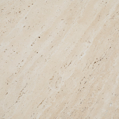 Round Travertine Side Table Ranco | Cabothousefurniture.com
