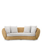 Curved Natural Rattan Sofa Rafael | Cabothousefurniture.com