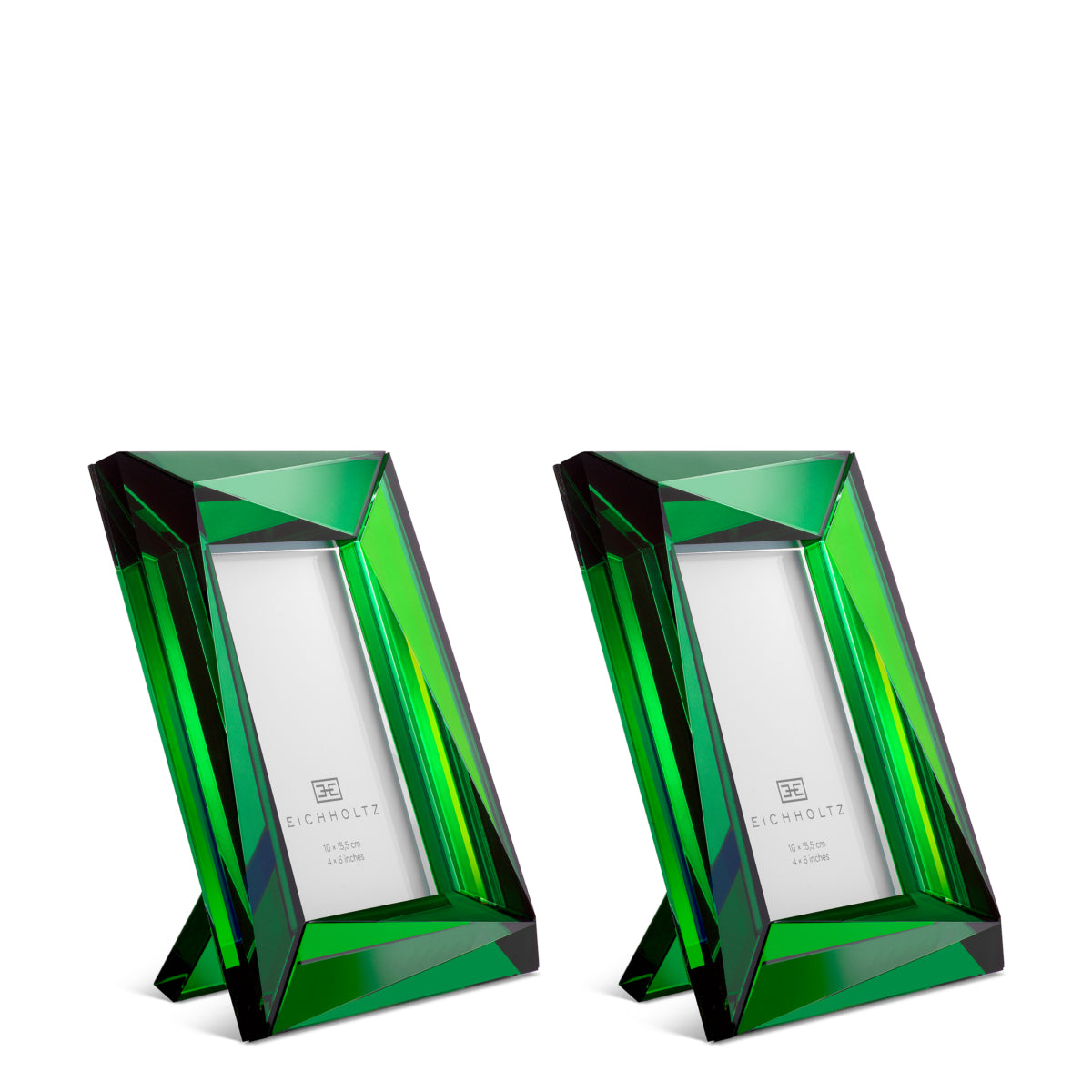 Green Crystal Picture Frames (2) Obliquity | Cabothousefurniture.com
