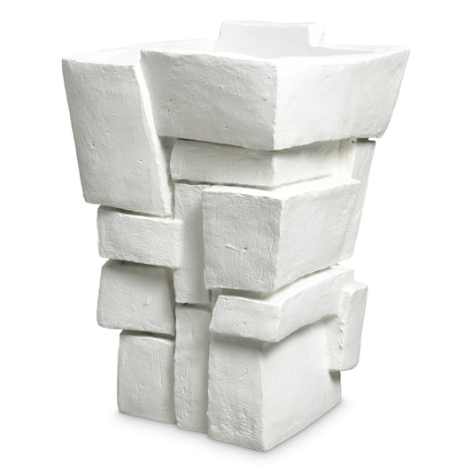 White Fiberglass Planter Santanter