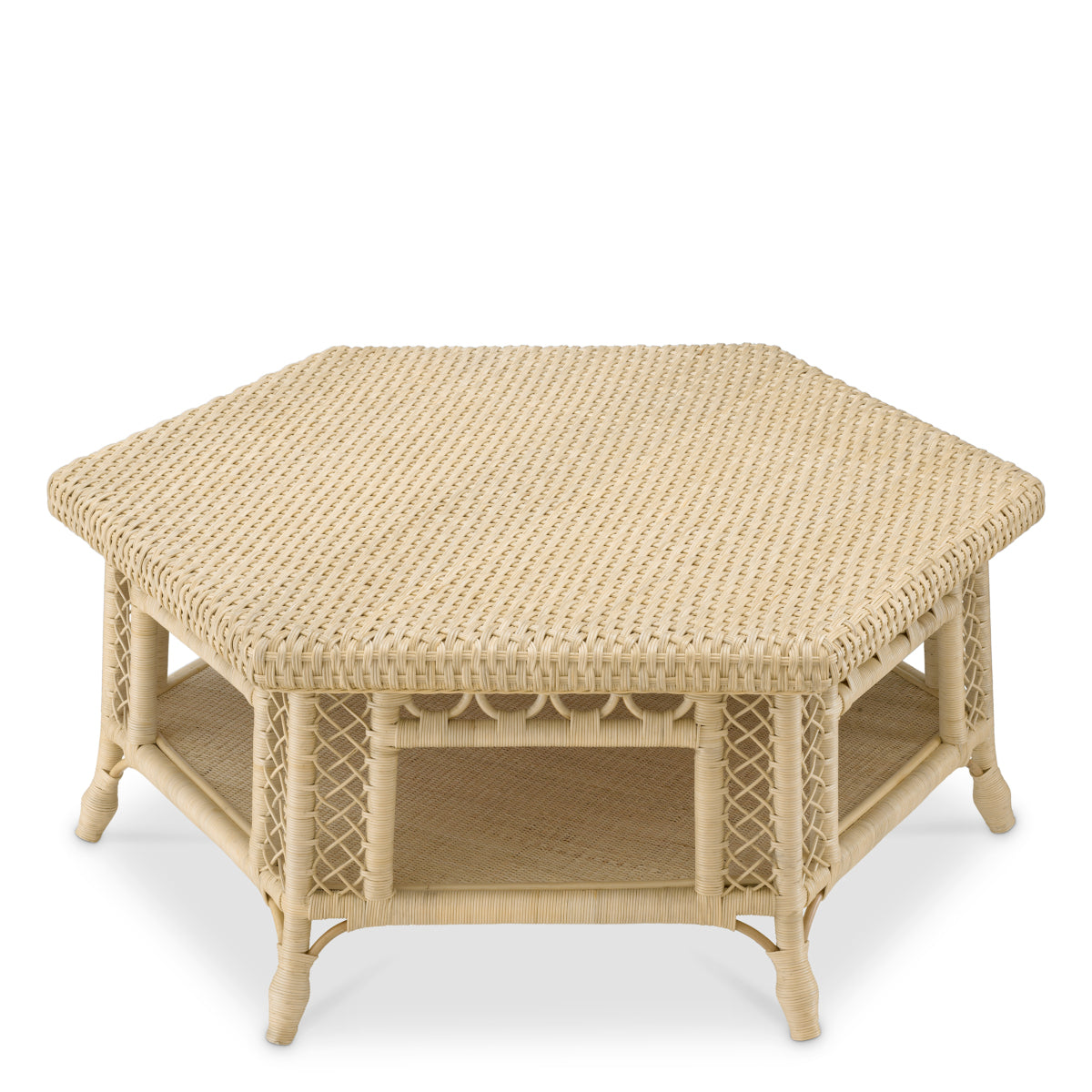 Hexagonal Rattan Coffee Table Saba