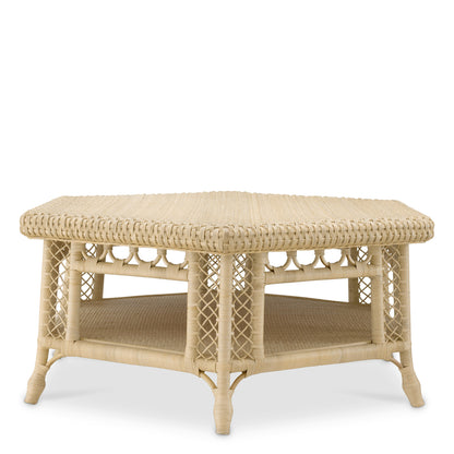 Hexagonal Rattan Coffee Table Saba