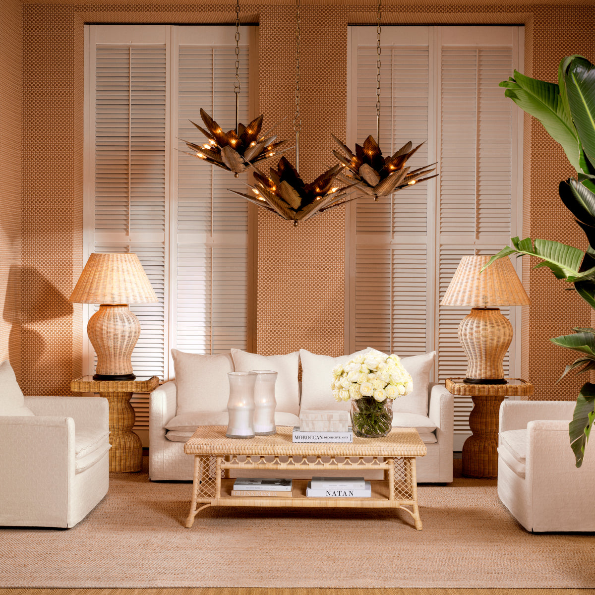 Rectangular Rattan Coffee Table Saba