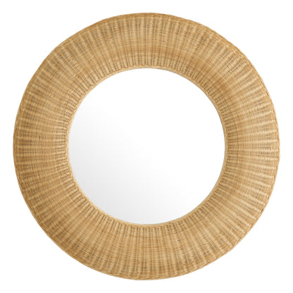 Round Handwoven Rattan Mirror Idora | Cabothousefurniture.com