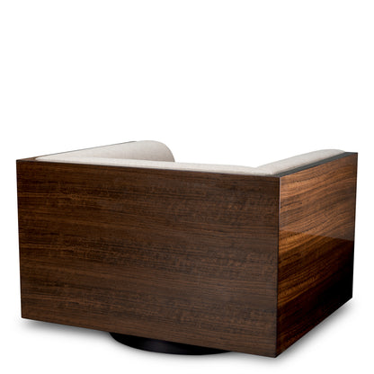 Eucalyptus Veneer Swivel Chair Sebastian | Cabothousefurniture.com