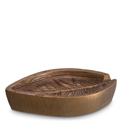 Leaf-Patterned Metal Bowl Rosselli | Cabothousefurniture.com