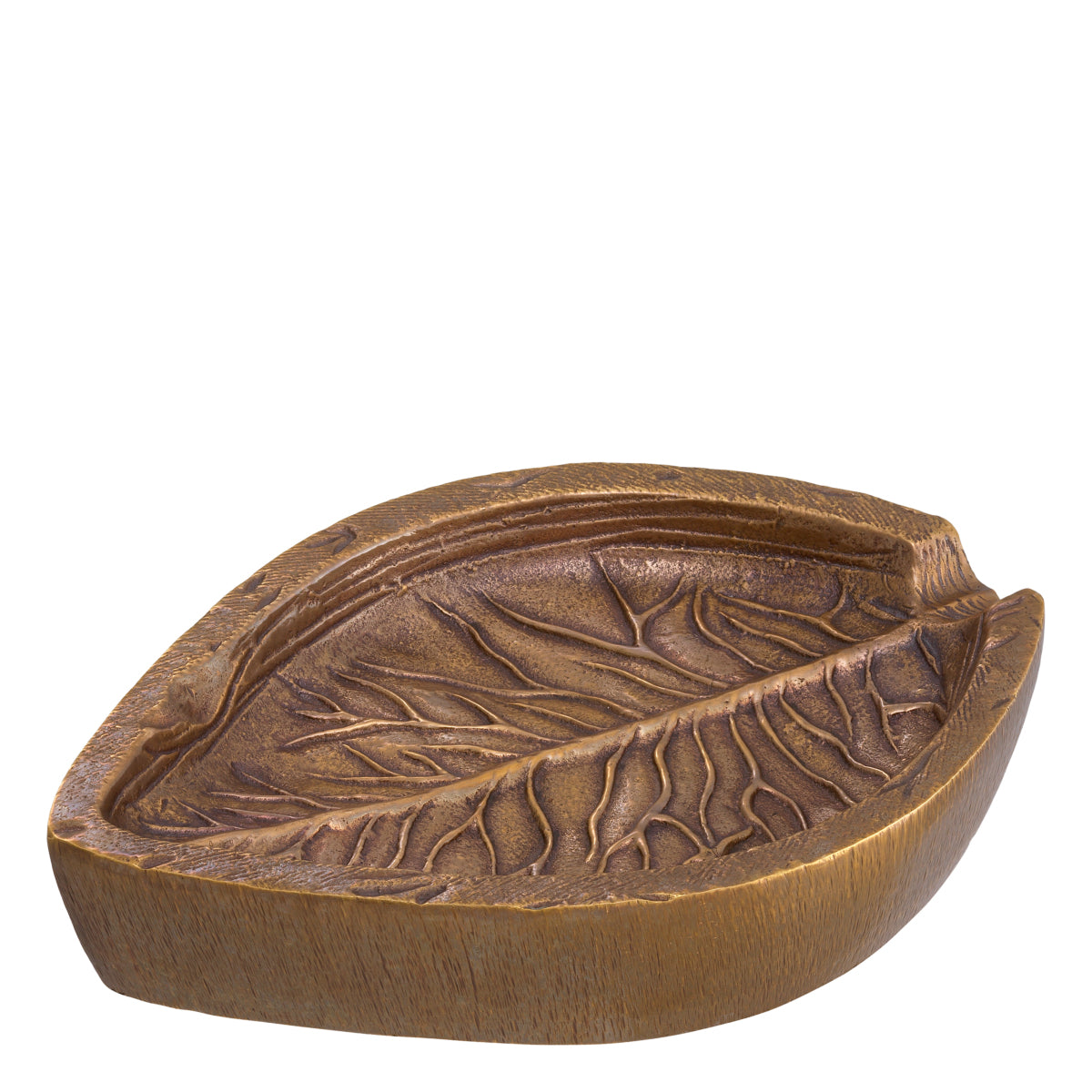 Leaf-Patterned Metal Bowl Rosselli | Cabothousefurniture.com