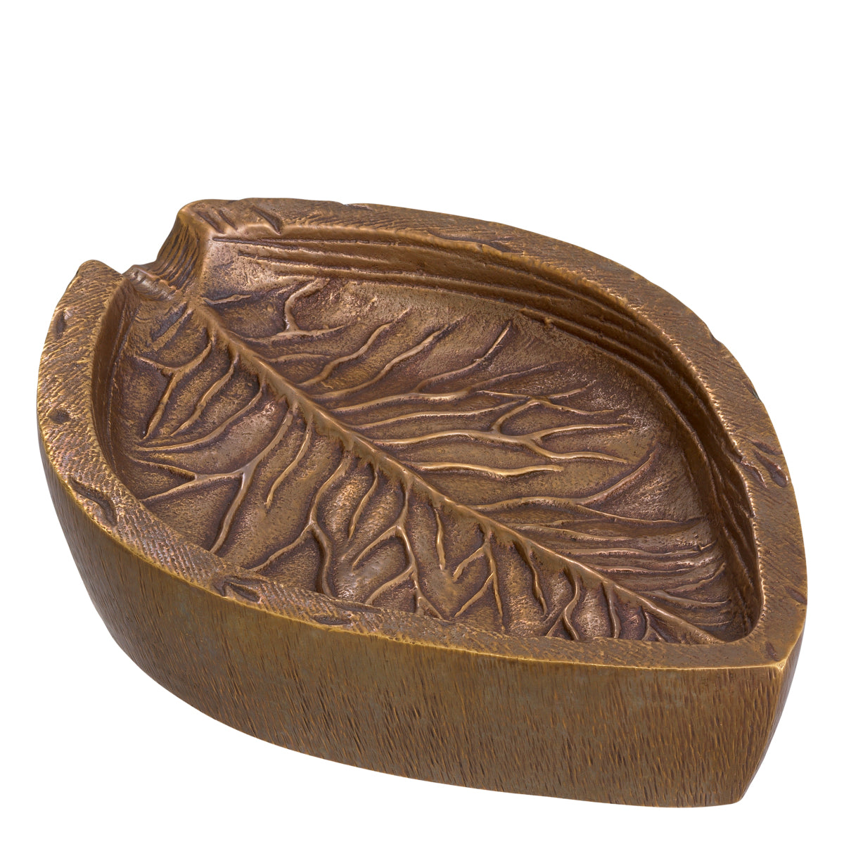 Leaf-Patterned Metal Bowl Rosselli | Cabothousefurniture.com