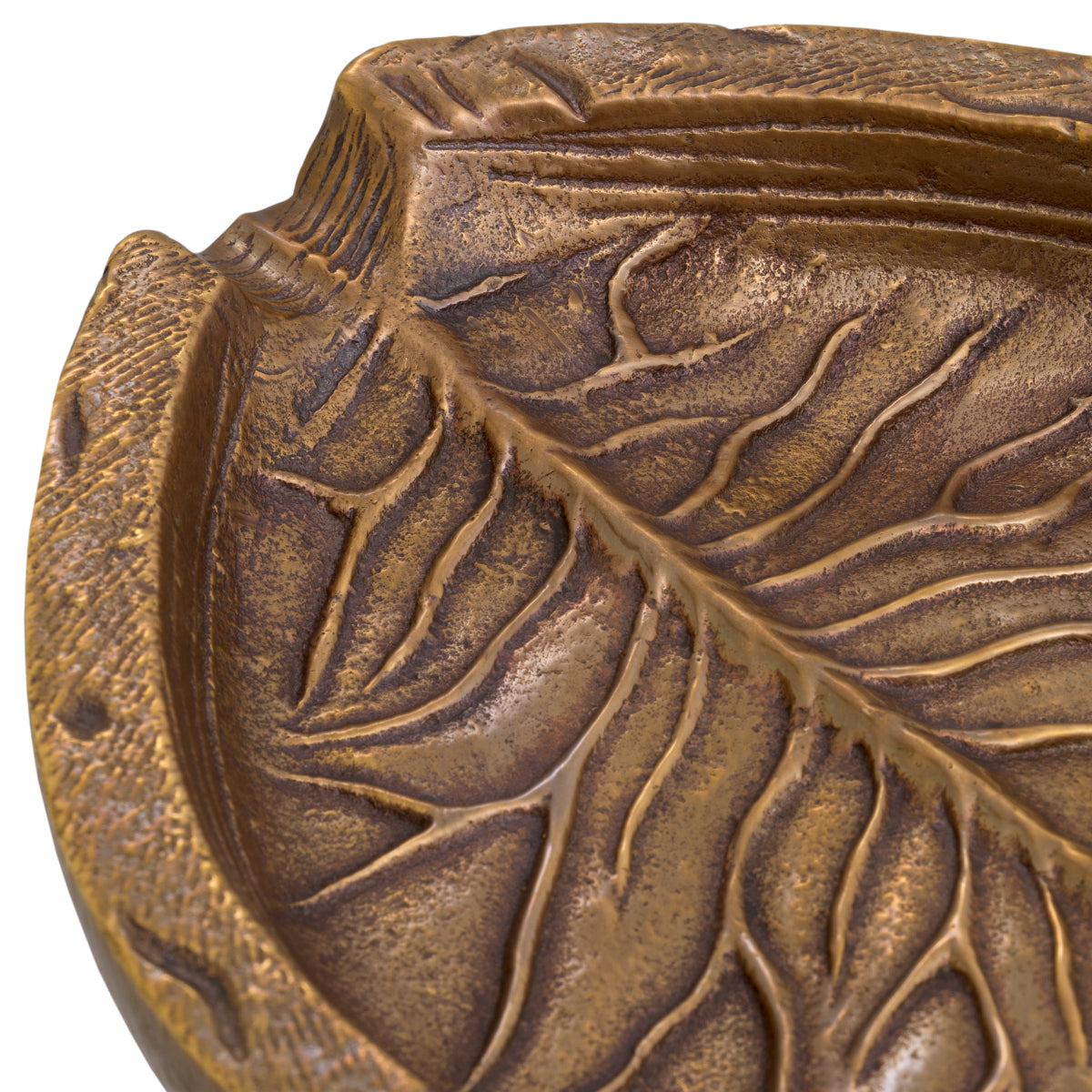 Leaf-Patterned Metal Bowl Rosselli | Cabothousefurniture.com