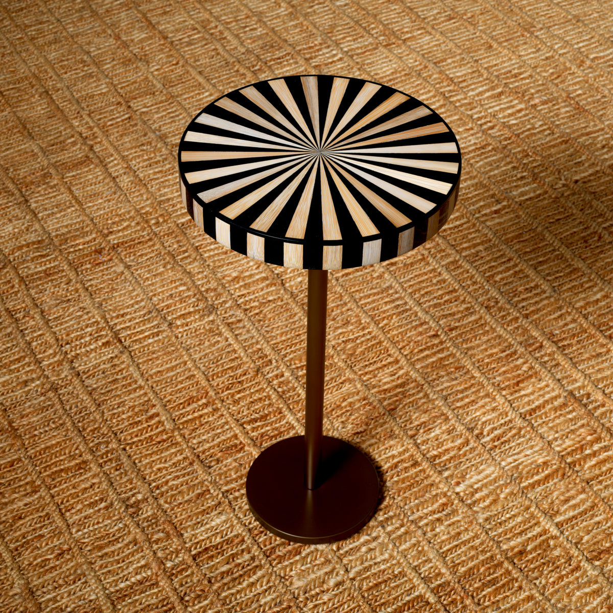 Striped Top Side Table Albany