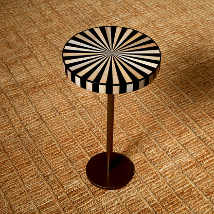 Striped Top Side Table Albany