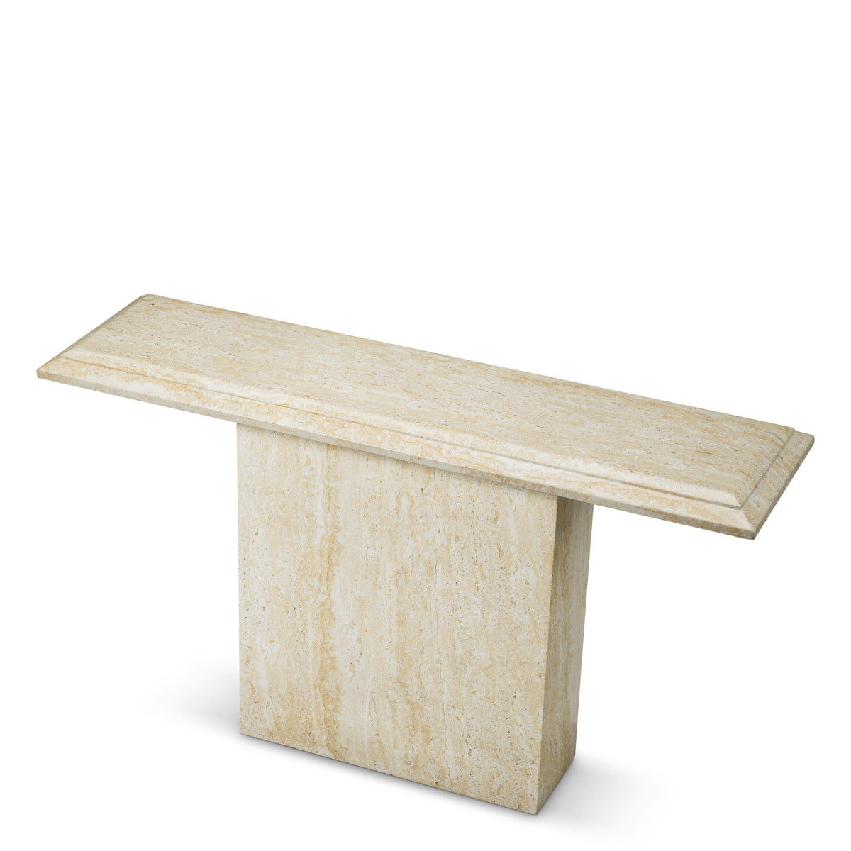 Travertine Outdoor Console Table Charles | Cabothousefurniture.com