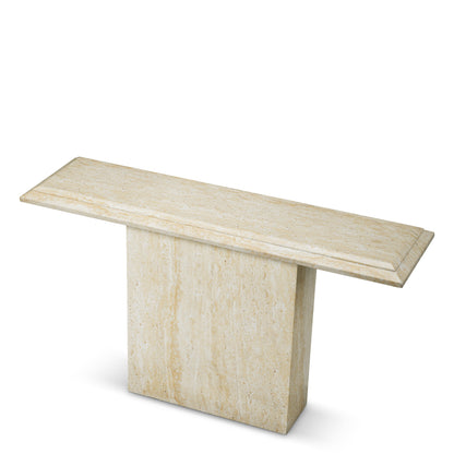 Travertine Outdoor Console Table Charles | Cabothousefurniture.com