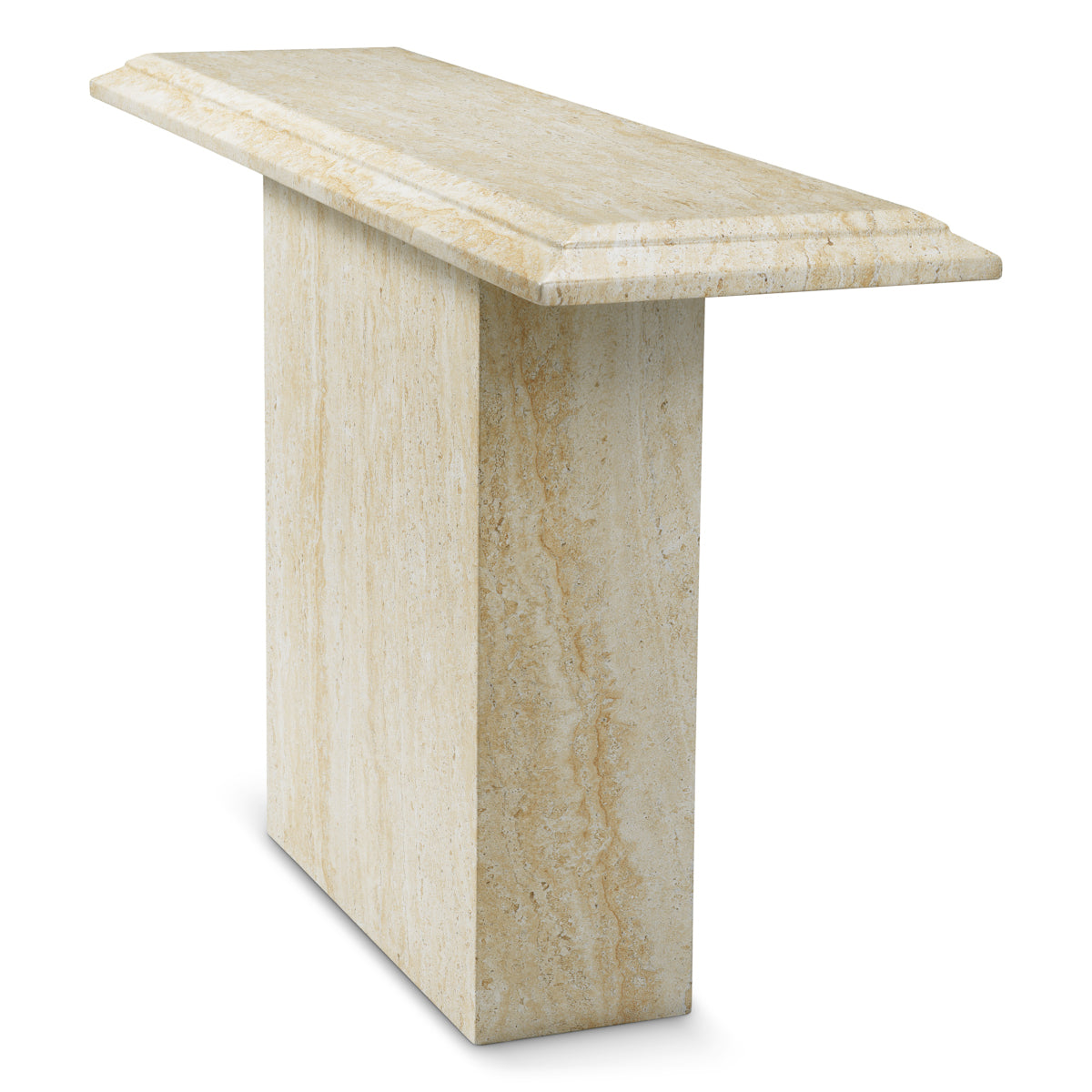Travertine Outdoor Console Table Charles | Cabothousefurniture.com