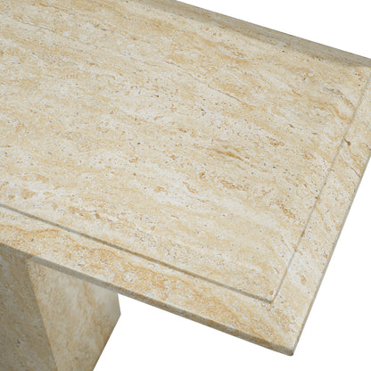 Travertine Outdoor Console Table Charles | Cabothousefurniture.com