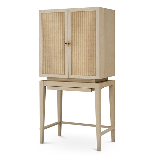 Oak 2-Door Bar Cabinet Borchard | Cabothousefurniture.com